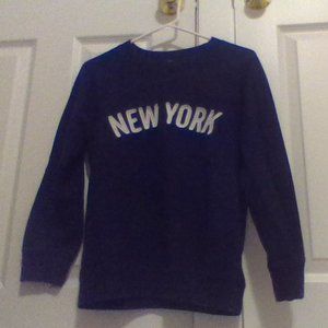 J. Crew Navy Blue New York Sweatshirt Size Medium